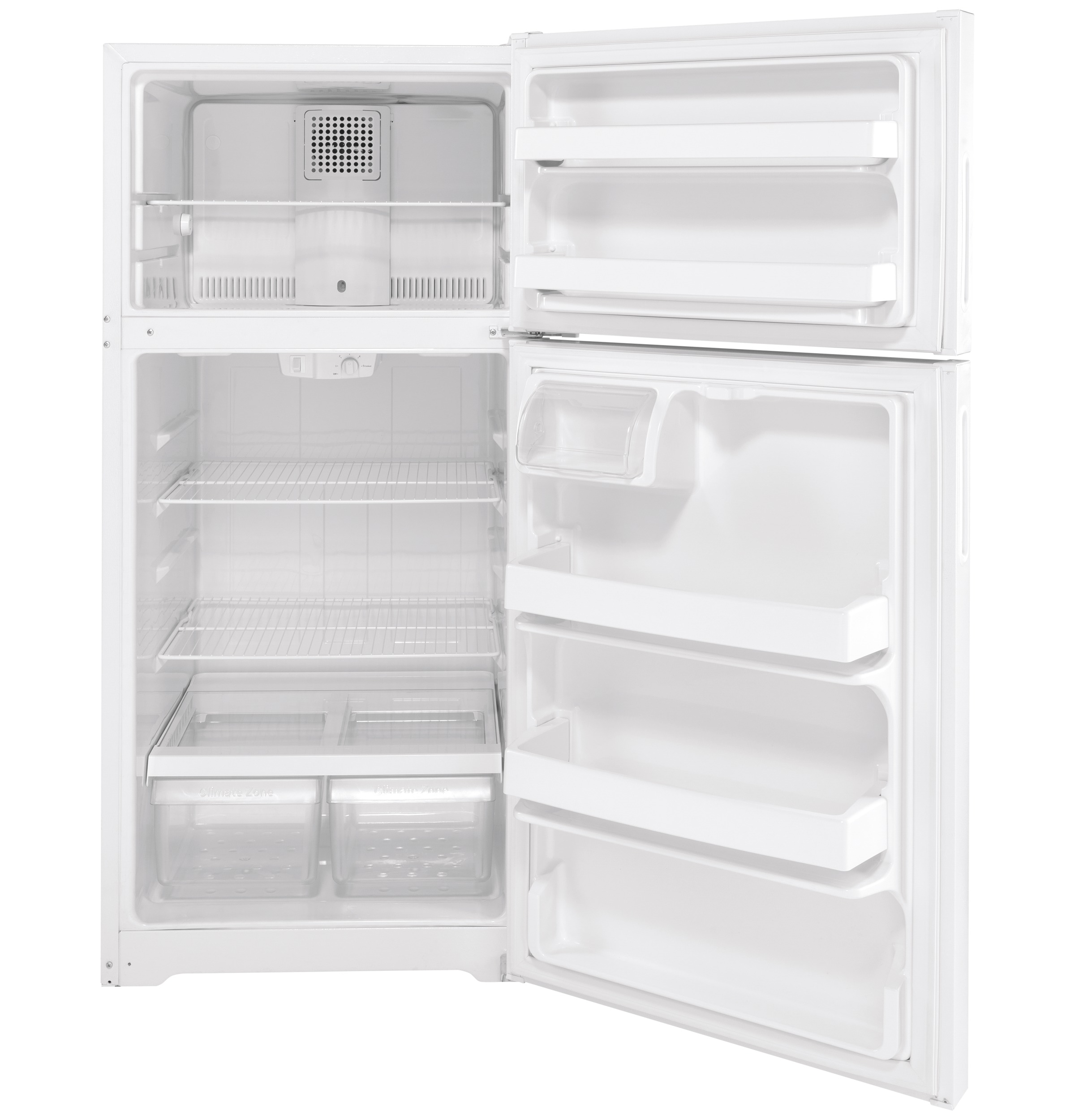 GE Energy Star 16.6 cu. ft. Recessed Handle Top-Freezer Refrigerator - View 6 | Fridge.com
