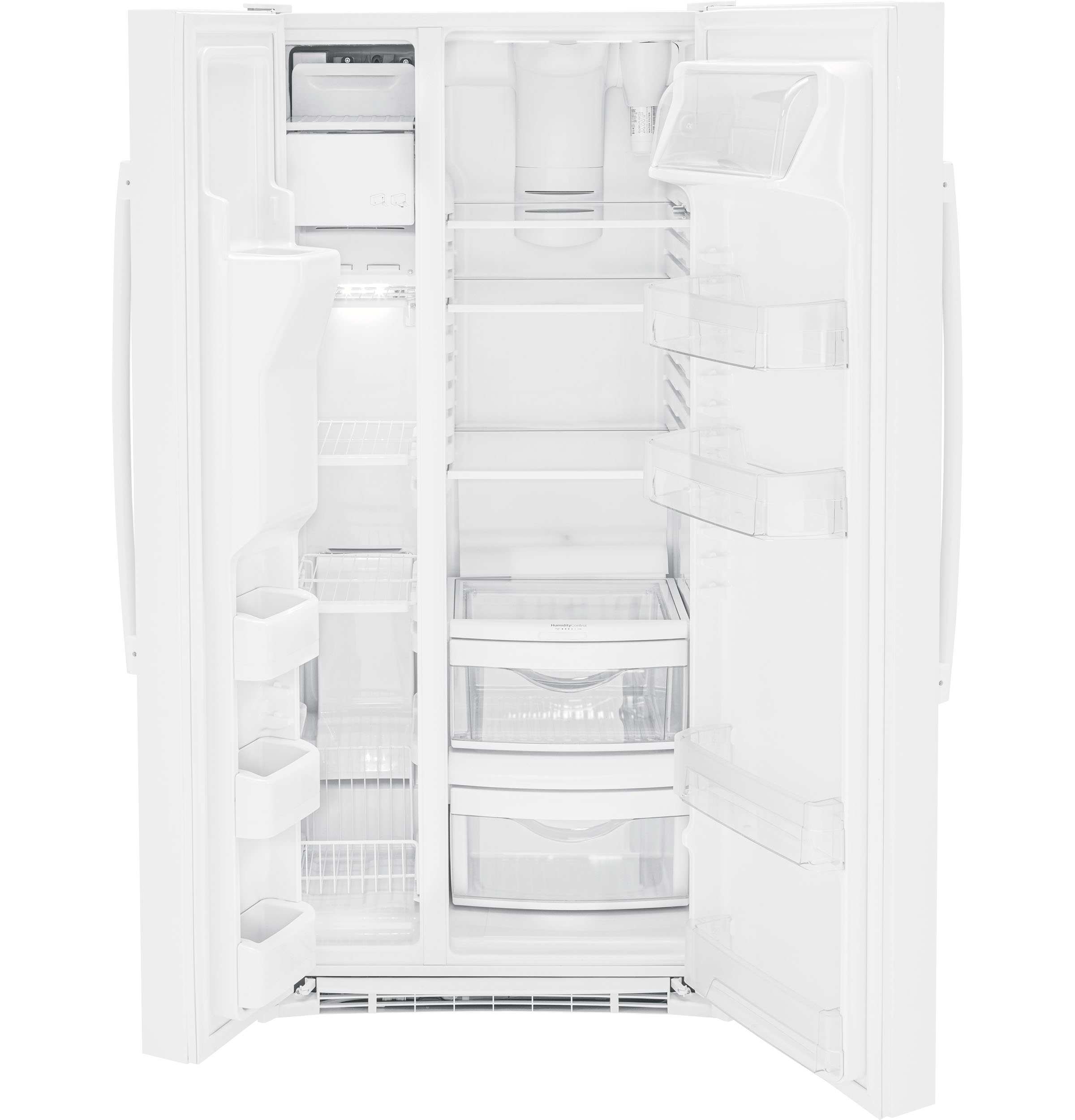 GE 33" Side By Side 23 cu. ft. Refrigerator - View 4 | Fridge.com