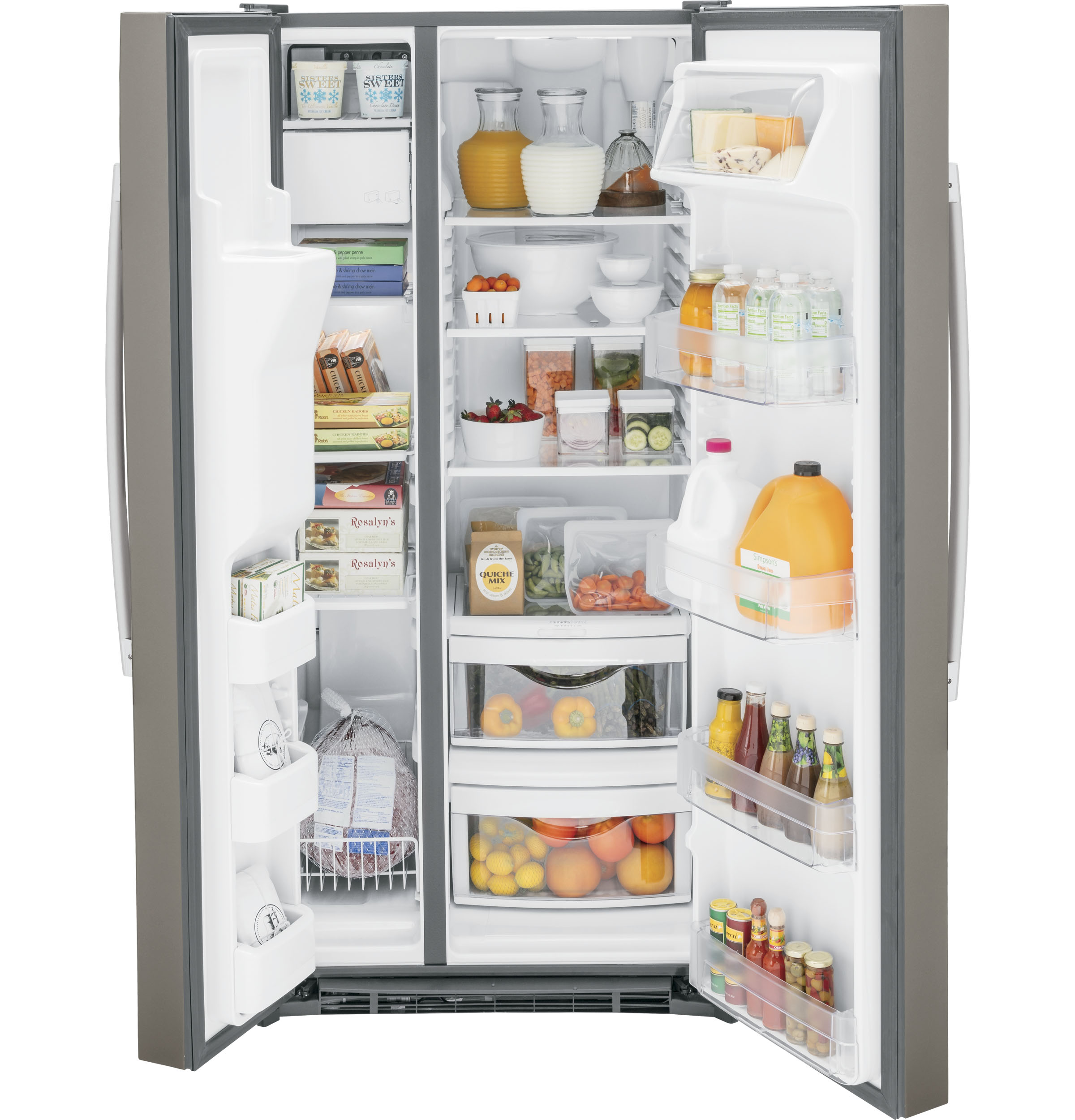 GE 33" Side By Side 23 cu. ft. Refrigerator | Fridge.com