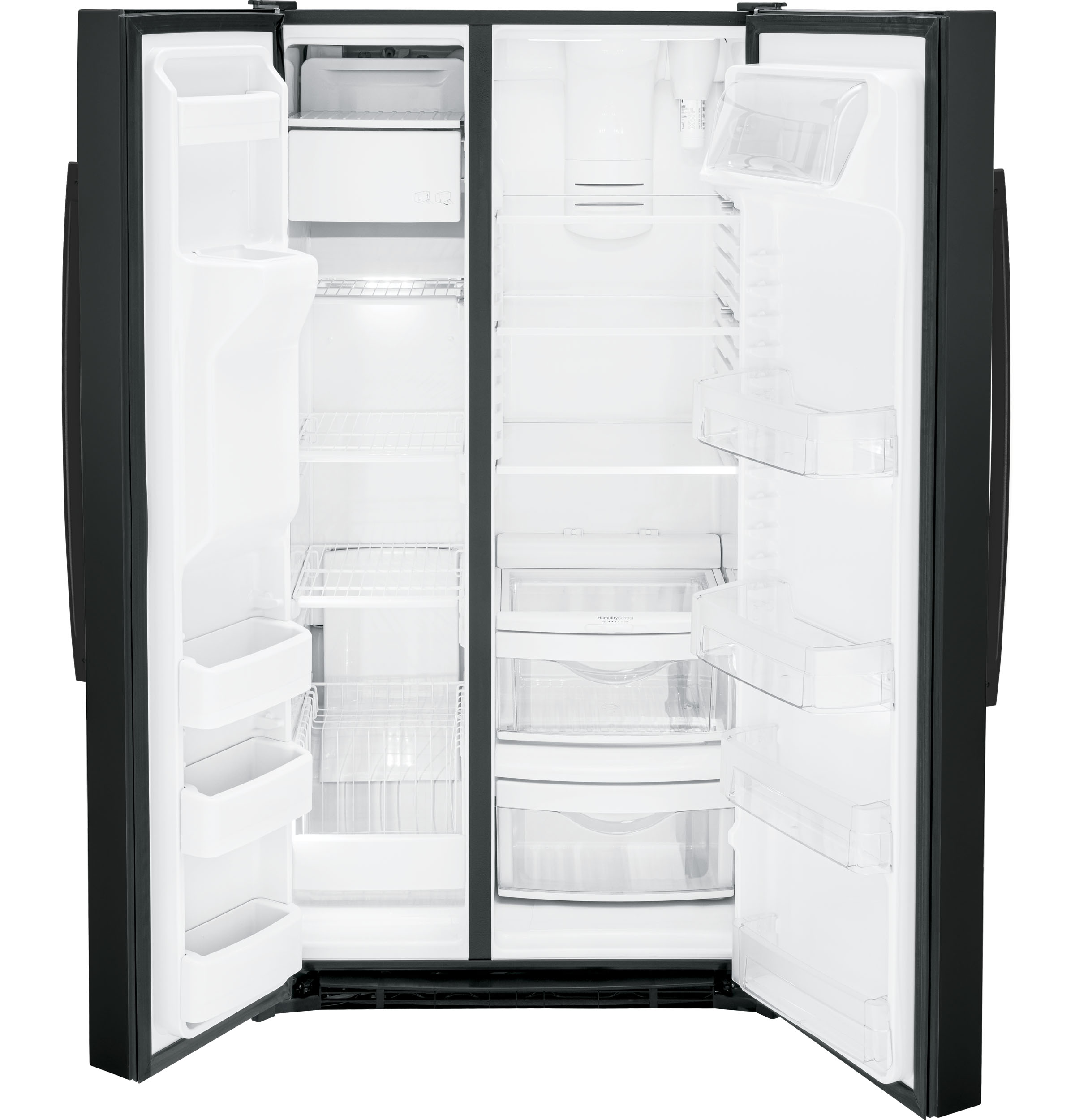 GE 36" Side By Side 25.3 cu. ft. Refrigerator - View 4 | Fridge.com