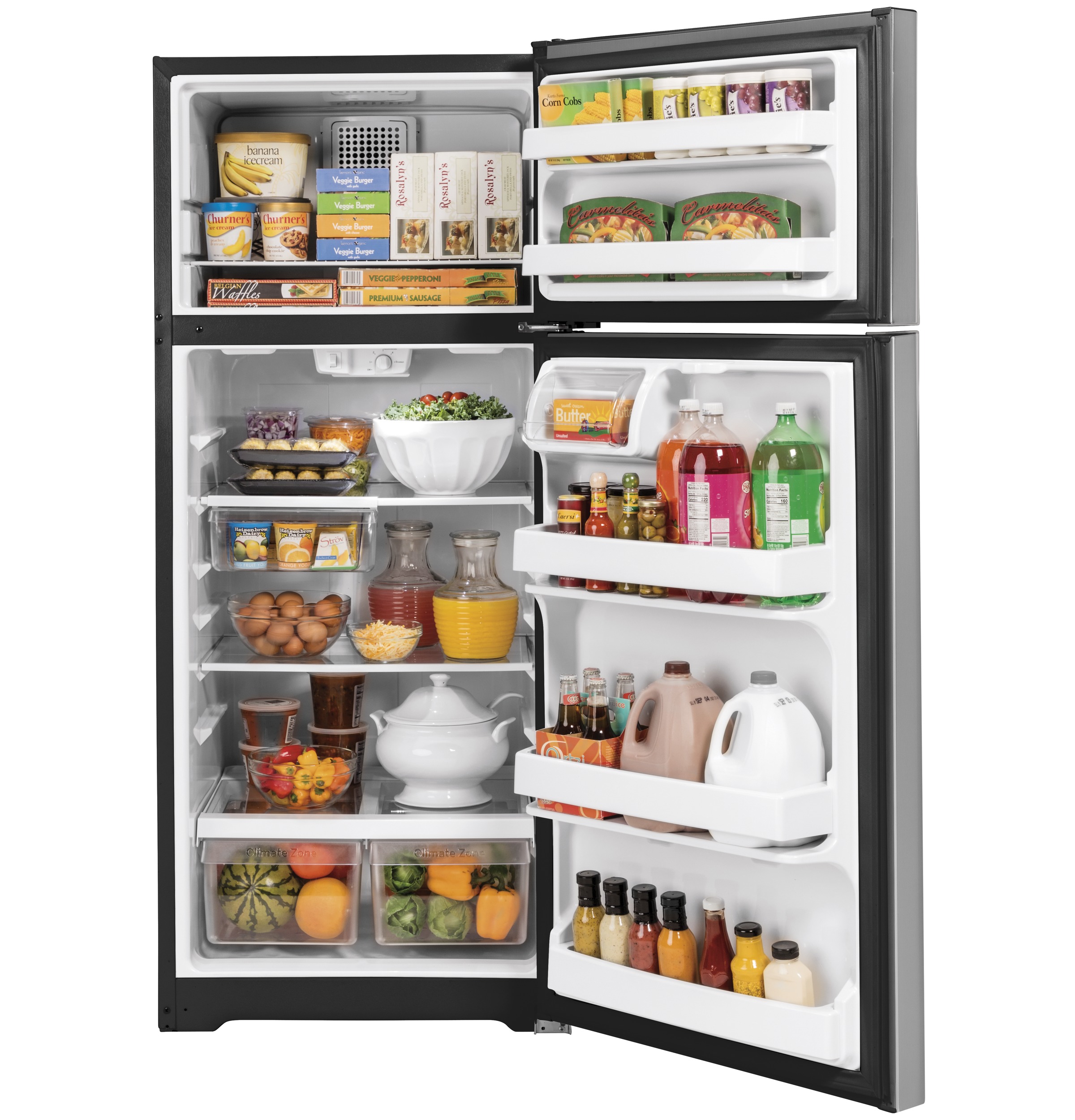 28" Top Freezer 17.5 cu. ft. Energy Star Refrigerator - View 3 | Fridge.com