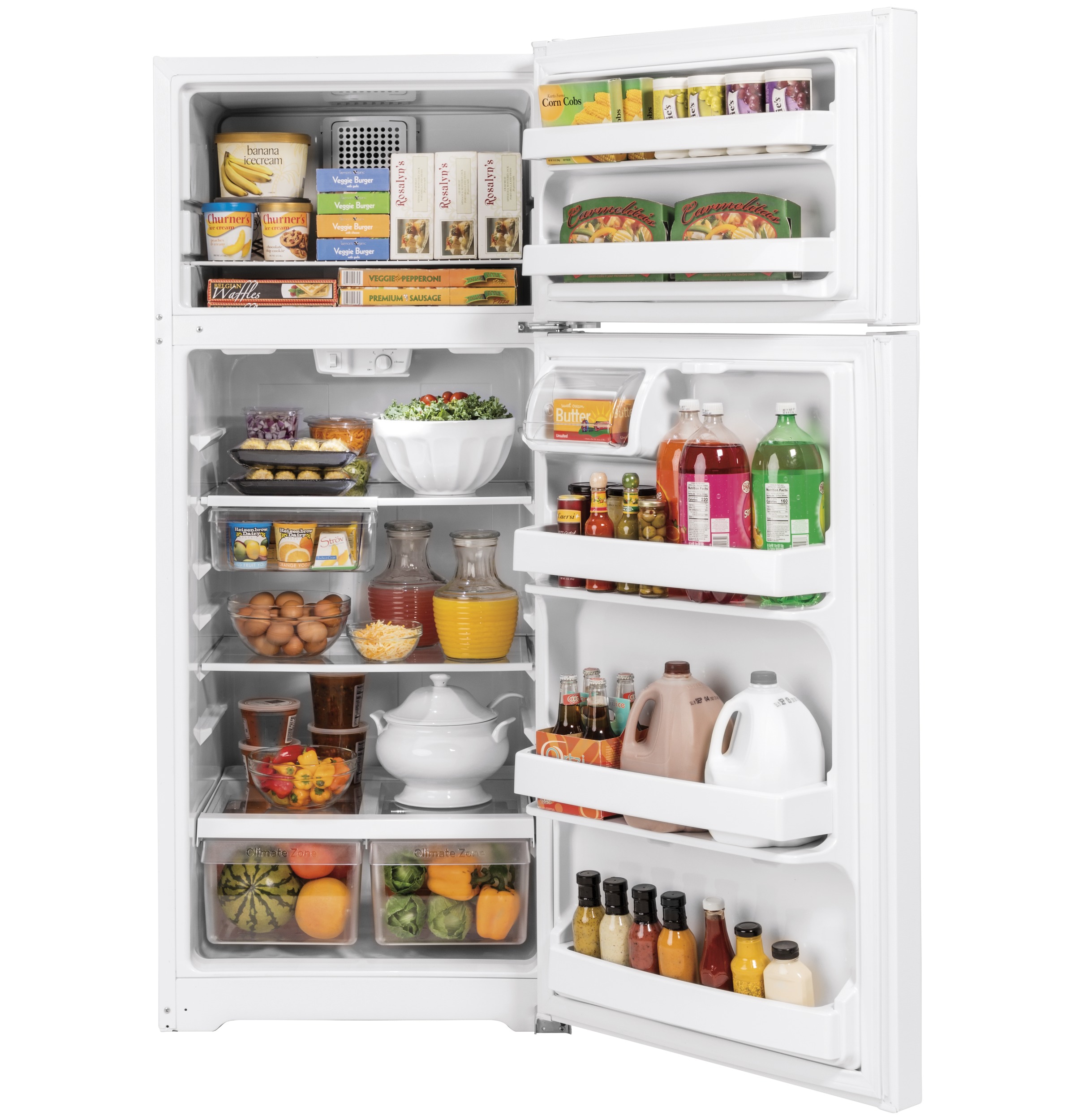 28" Top Freezer 17.5 cu. ft. Energy Star Refrigerator - View 4 | Fridge.com