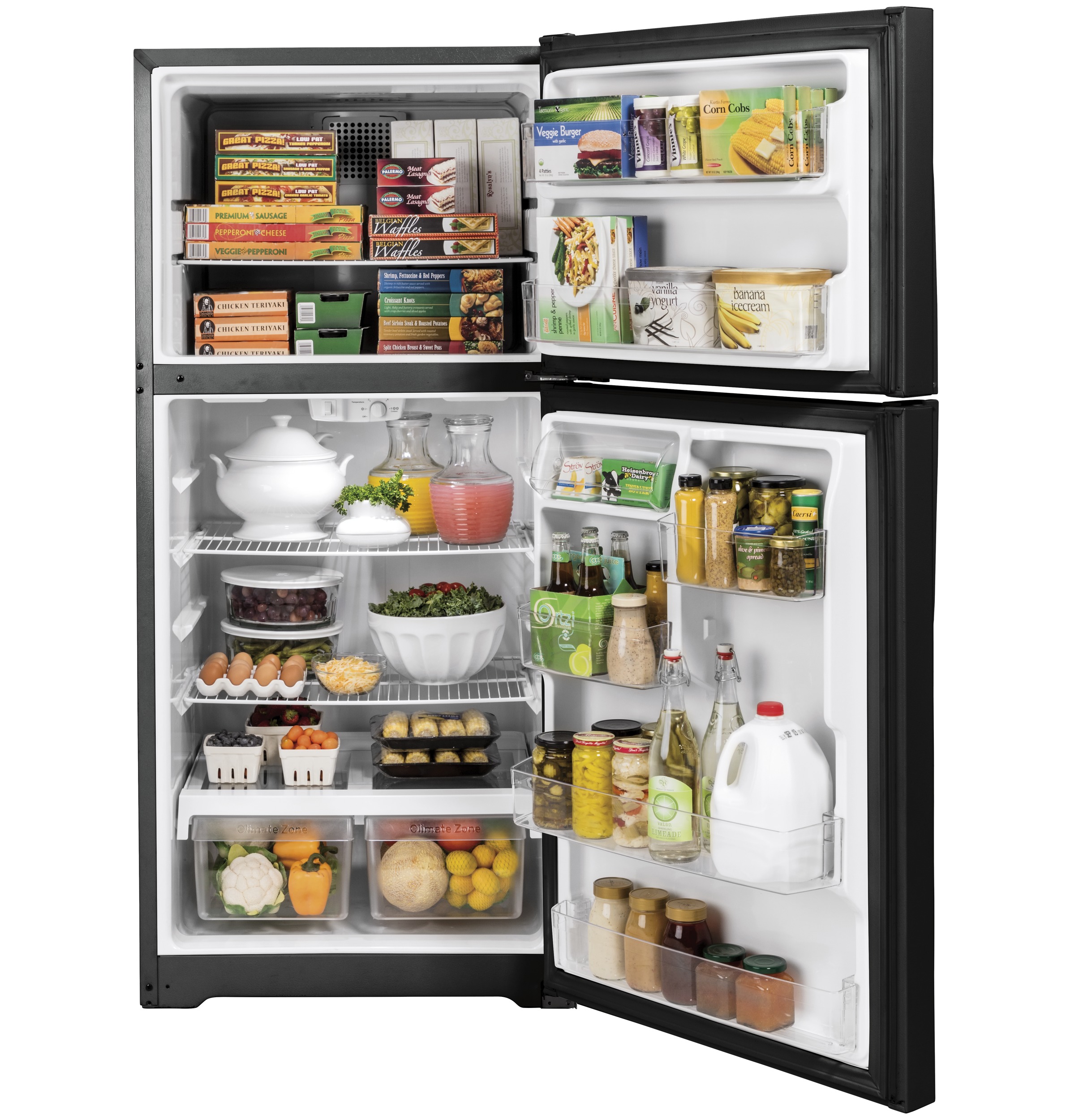 GE Energy Star 19.2 cu. ft. Top-Freezer Refrigerator - View 4 | Fridge.com