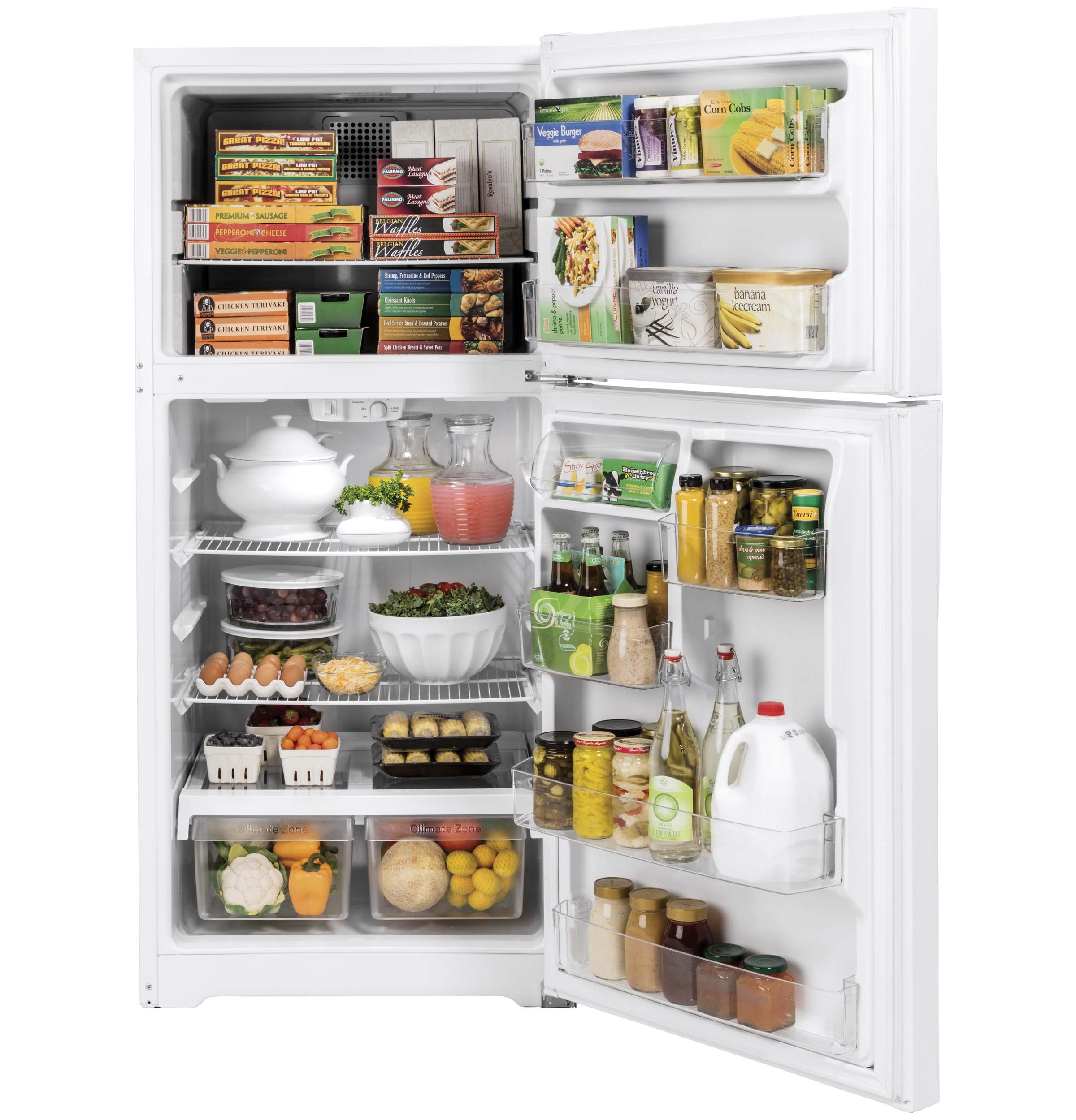 GE Energy Star 19.2 cu. ft. Top-Freezer Refrigerator - View 3 | Fridge.com