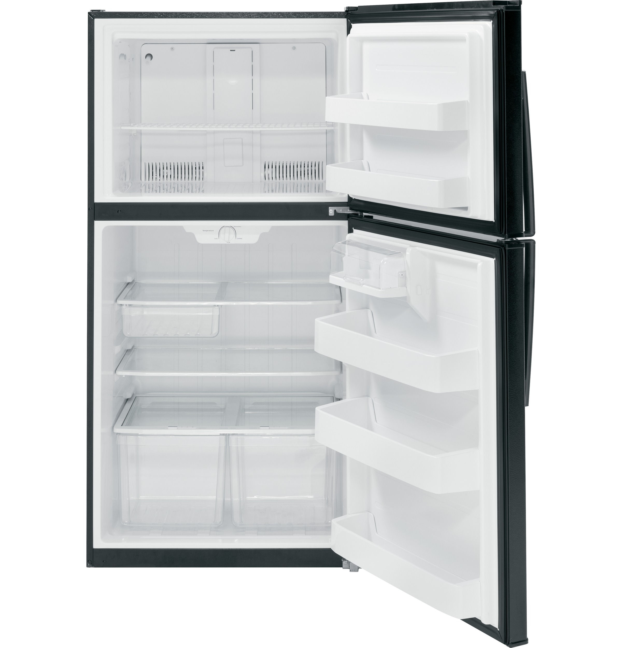GE Energy Star 21.1 cu. ft. Top-Freezer Refrigerator - View 5 | Fridge.com