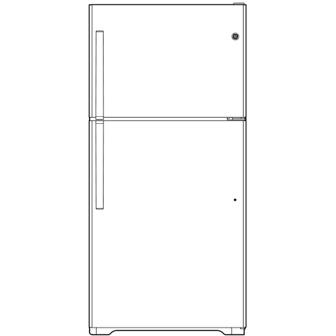 28" Counter Depth Top Freezer 17.5 cu. ft. Refrigerator - View 6 | Fridge.com