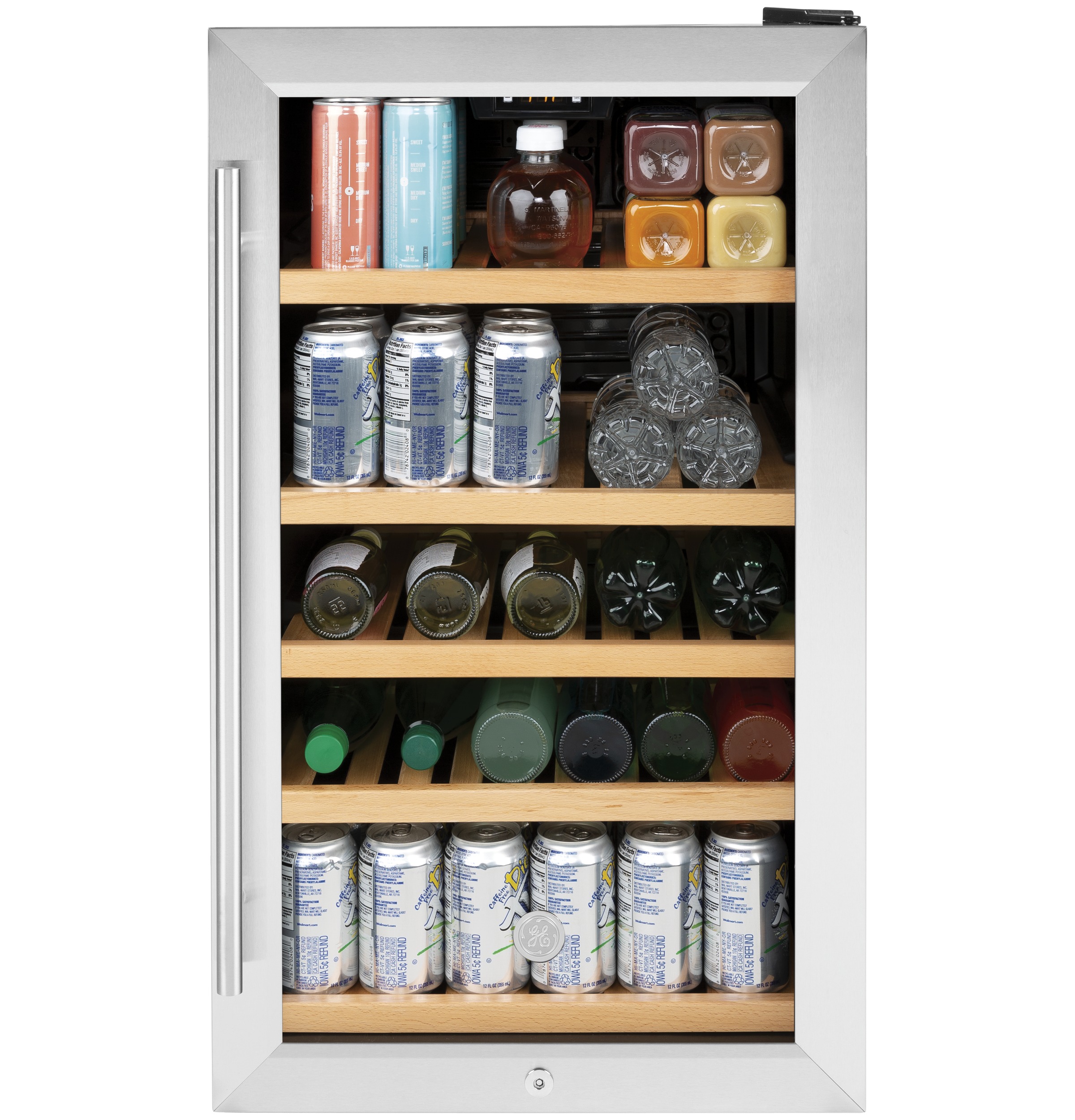 GE 109 Can Convertible Beverage Refrigerator With Wine Storage - View 2 | Fridge.com