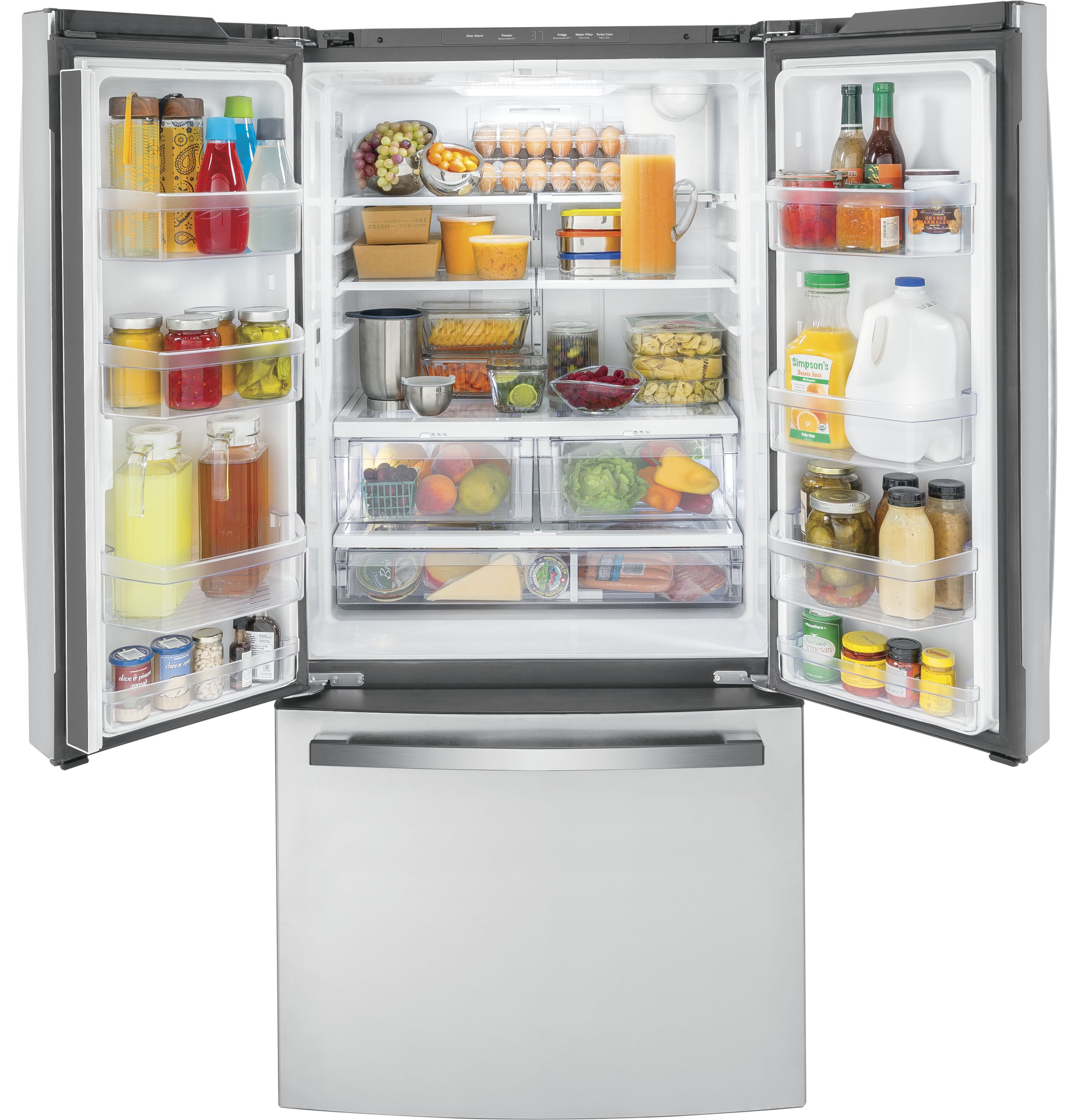 GE Smart Appliances 33" Counter Depth French Door 18.6 cu. ft. Smart Refrigerator - View 5 | Fridge.com