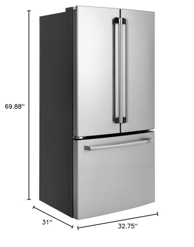 Café CWE19SP2NS1 18.6 cu. ft. French Door Refrigerator In Stainless Steel, Counter Depth And Energy Star - View 2 | Fridge.com