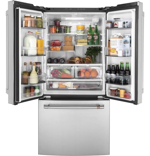 Café CWE19SP2NS1 18.6 cu. ft. French Door Refrigerator In Stainless Steel, Counter Depth And Energy Star - View 3 | Fridge.com