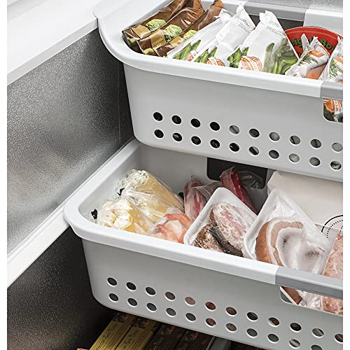 GE FCM22DLWW Freezer, Solid Black | Fridge.com