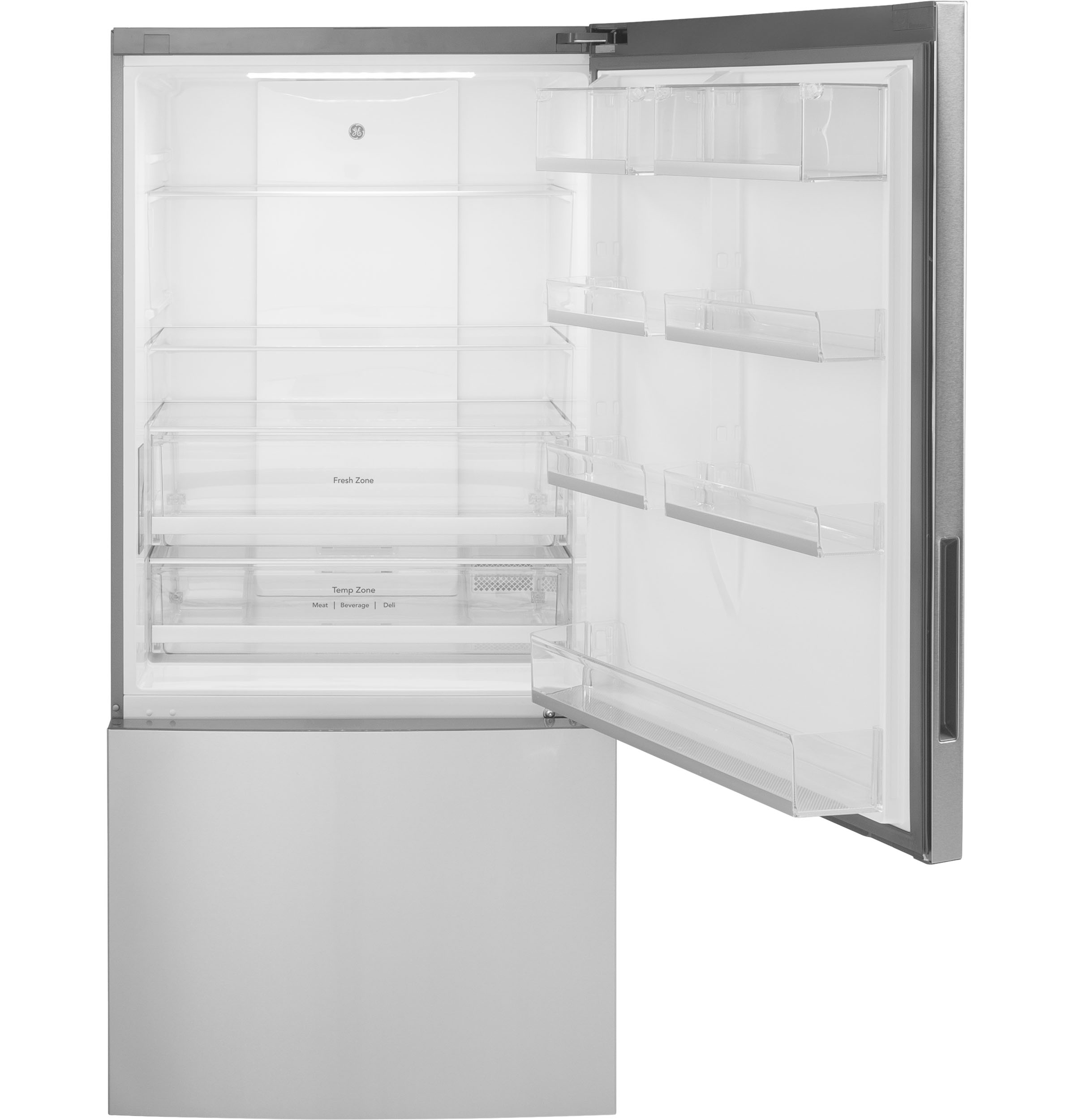 GE 32 Inch 32" Counter Depth Bottom Freezer Refrigerator GBE17HYRFS | Fridge.com
