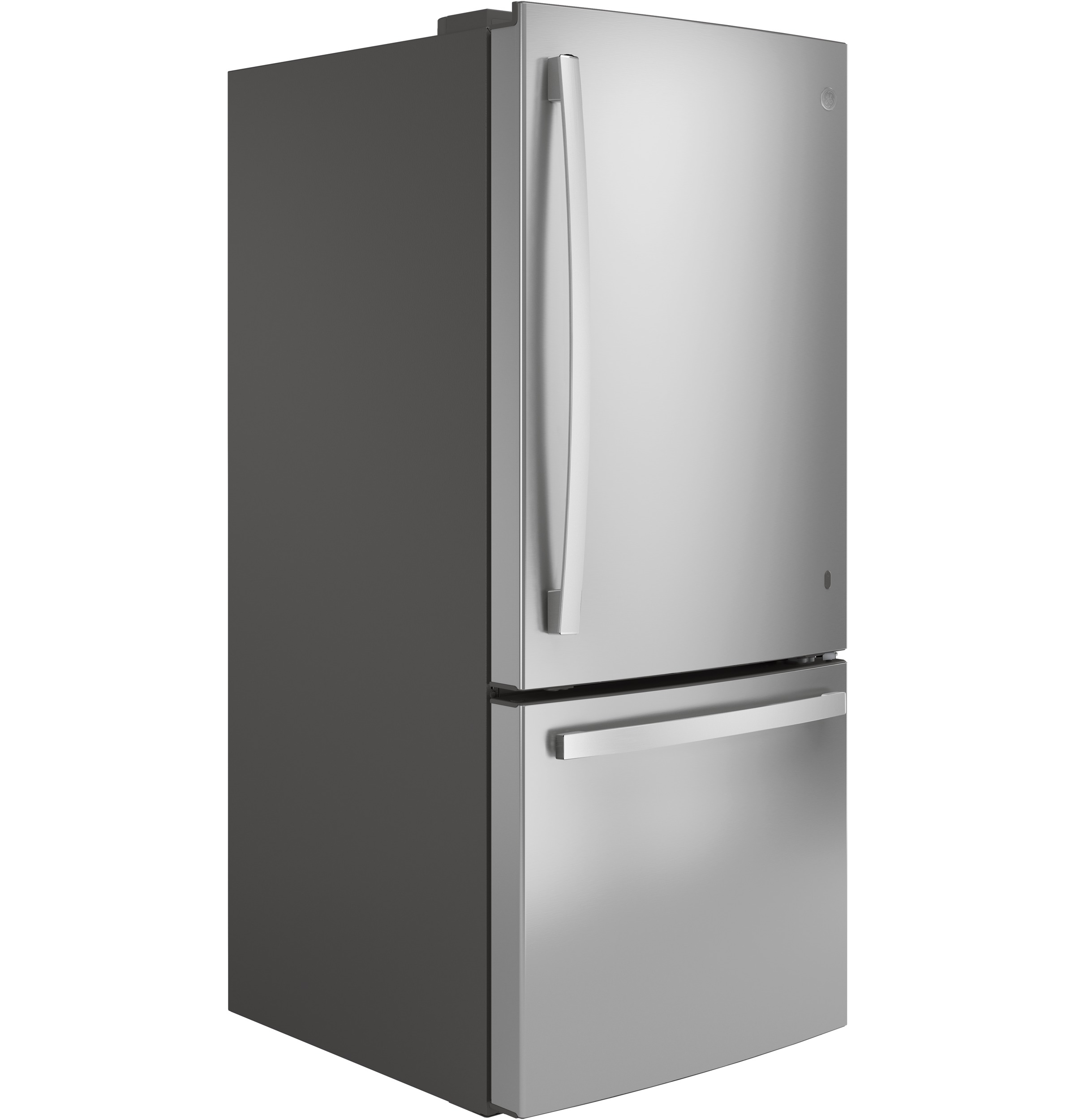 GE - 30 in. Wide 21.0 cu. ft. Bottom-Freezer Refrigerator With LED Interior Lighting - Stainless Steel - View 6 | Fridge.com