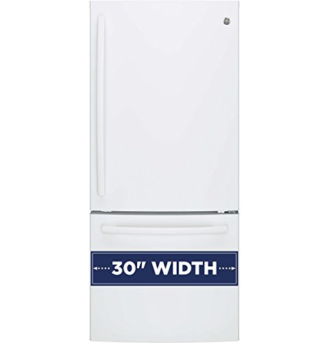 GE Gde21egkww Bottom Freezer Refrigerator, Solid Black - View 5 | Fridge.com