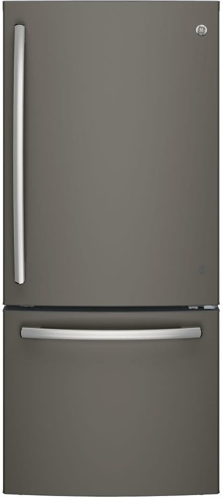 GE GDE21EMKES Bottom Freezer Refrigerator, Solid Black | Fridge.com