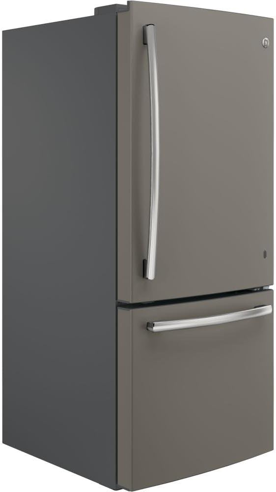 GE Gde21emkes Bottom Freezer Refrigerator, Solid Black - View 5 | Fridge.com