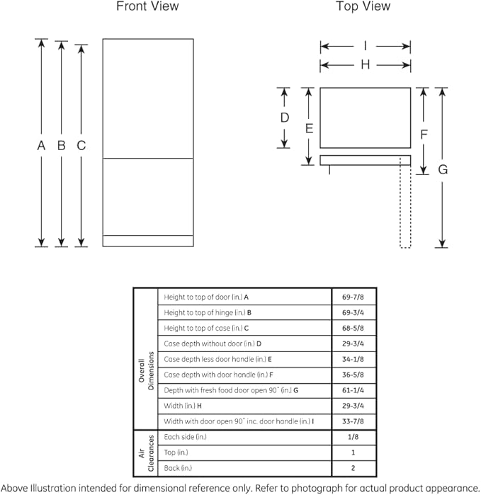 GE 21.0 Cu. Ft. Bottom Freezer Refrigerator In Fingerprint Resistant Stainless Steel, Standard Depth - View 5 | Fridge.com