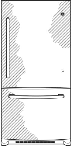 GE 21.0 Cu. Ft. Bottom Freezer Refrigerator In Fingerprint Resistant Stainless Steel, Standard Depth - View 6 | Fridge.com