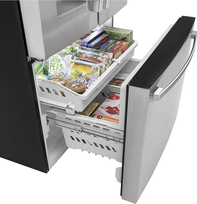GE 25.6 cu. ft. Fingerprint Resistant French-Door Refrigerator - View 4 | Fridge.com