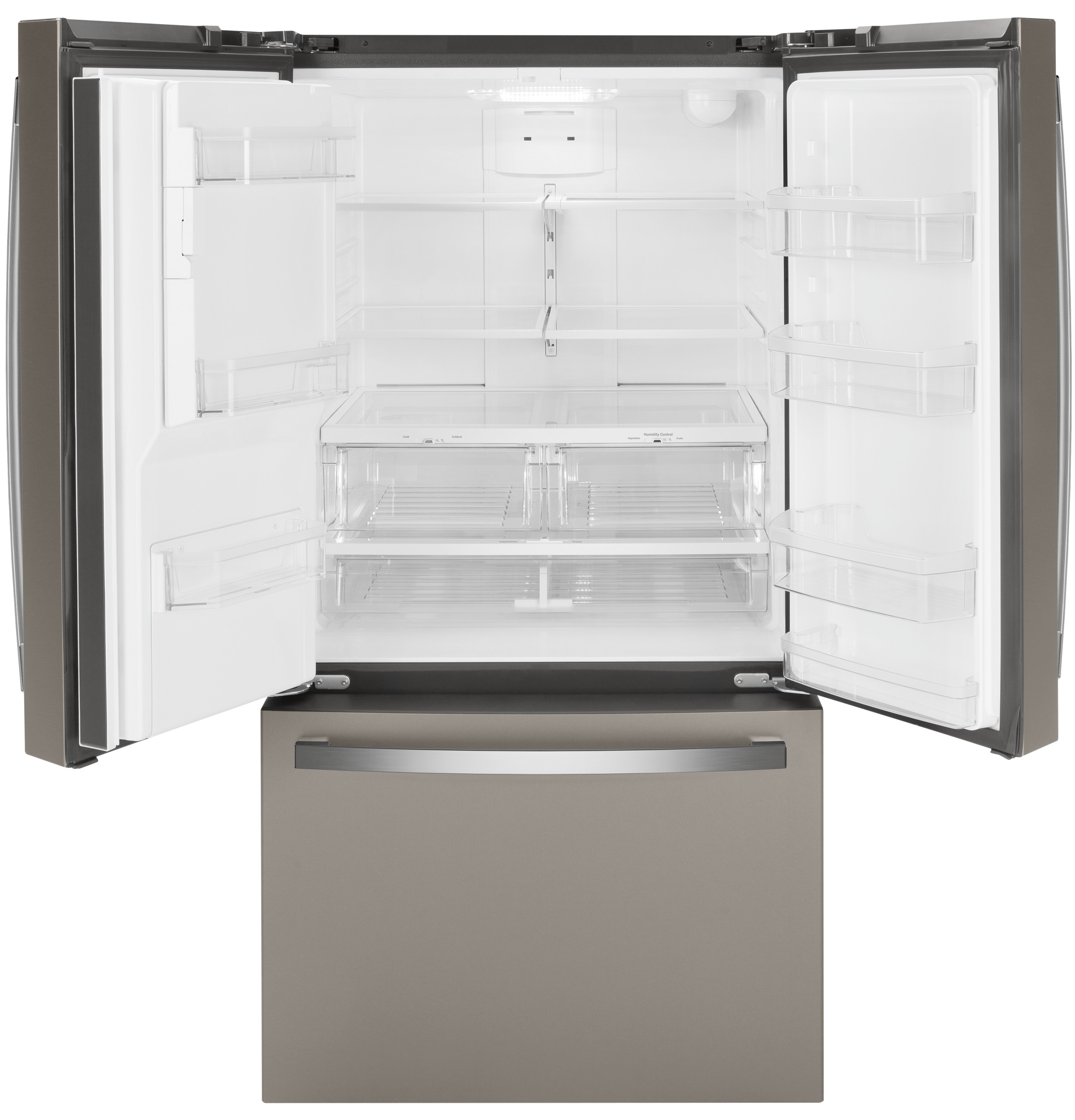 GE® ENERGY STAR® 25.7 Cu. Ft. Refrigerator in Slate size 69.875 H x 35.75 W x 35.875 D | GFE26JMMES | Stainless Steel | Fridge.com