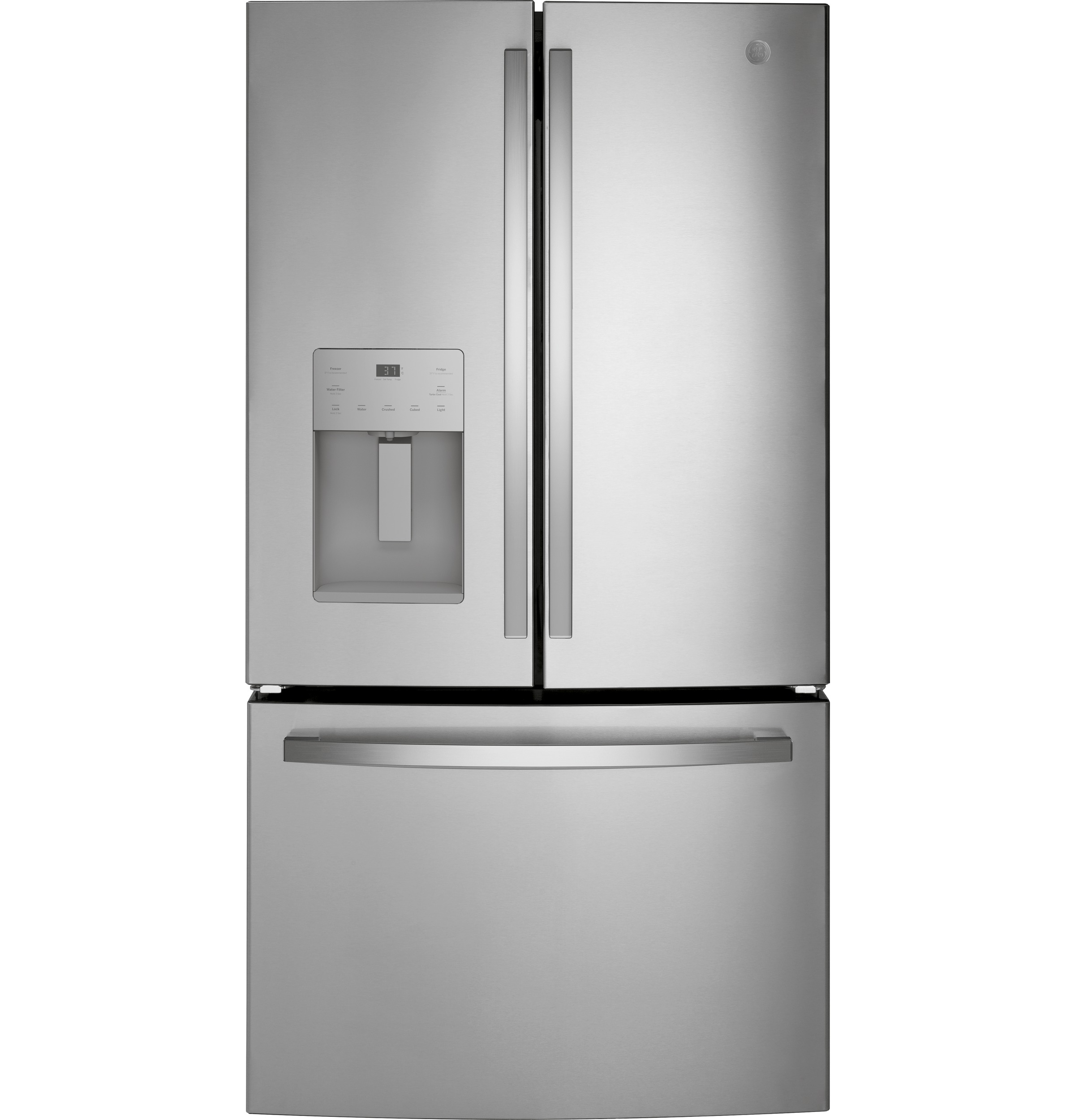 GE ENERGY STAR 25.7 Cu. Ft. Fin rprint Resistant Refrigerator in Stainless Steel size 69.875 H x 35.75 W x 35.875 D | GFE26JYMFS | Fridge.com