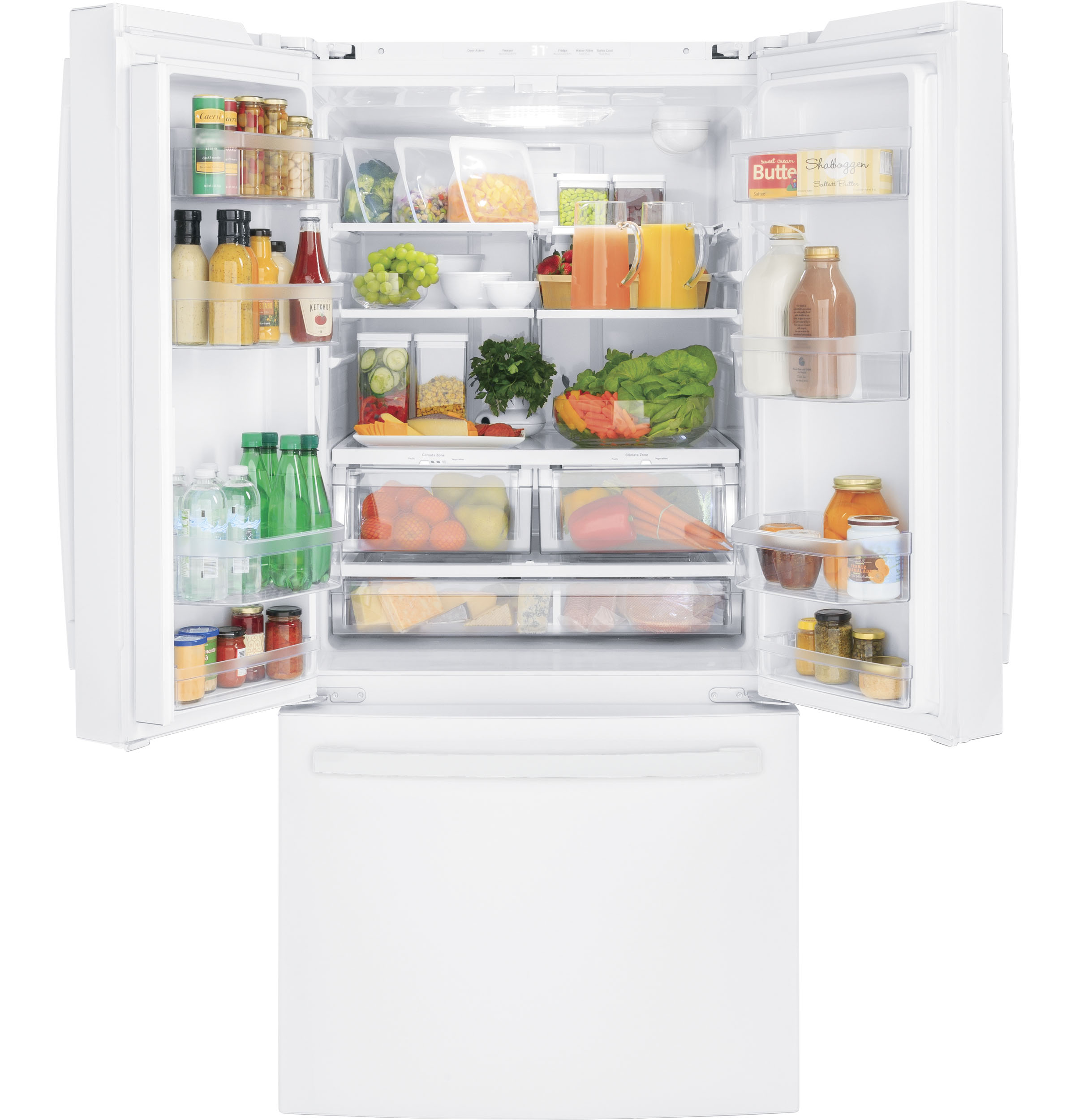 GE® Energy Star® 24.7 cu. ft. Refrigerator In White Size 69.875 H X 32.75 W X 37.5 D | GNE25JGKWW - View 3 | Fridge.com