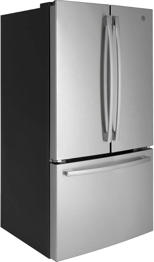 GE GNE27JYMFS 36" French Door Refrigerator With 27 cu. ft. Total Capacity LED Lighting Internal Water Dispenser Spill-Proof Shelves In Fingerprint Resistant Stainless Steel - View 2 | Fridge.com