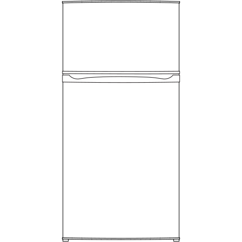 24" Energy Star Top Freezer 11.6 cu. ft. Refrigerator - View 6 | Fridge.com