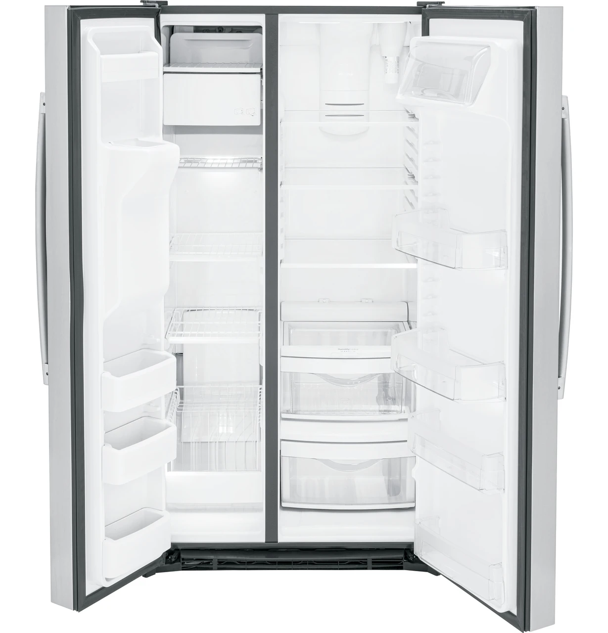 GE 36" Side By Side 25.3 Cu. Ft. Refrigerator - View 4 | Fridge.com