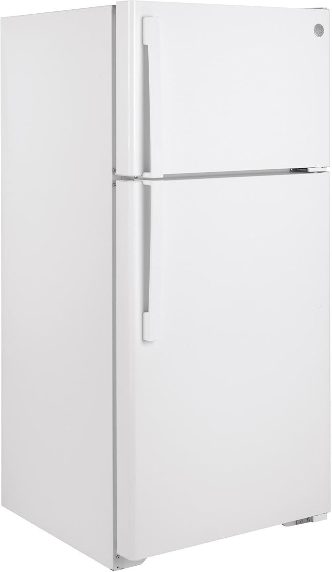 GE 15.6 cu. ft. Top Freezer Refrigerator In White - View 3 | Fridge.com