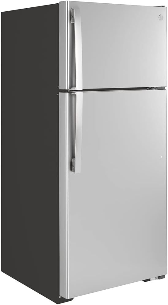 GE® Energy Star® 16.6 cu. ft. Top-Freezer Refrigerator - View 2 | Fridge.com
