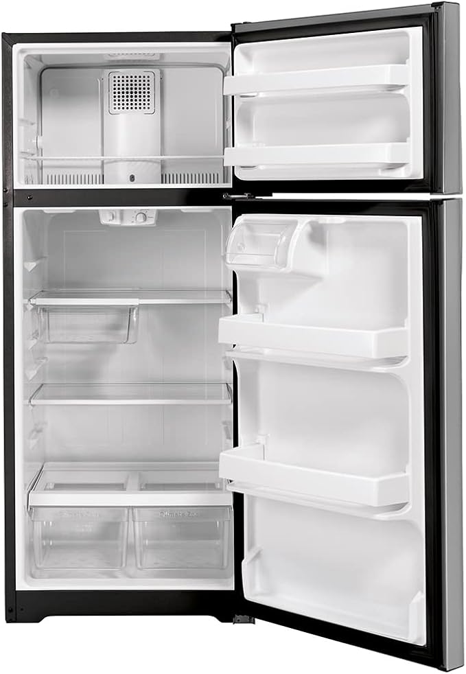 GE® Energy Star® 16.6 cu. ft. Top-Freezer Refrigerator - View 3 | Fridge.com