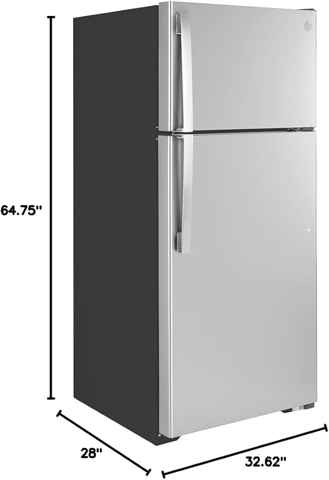 GE® Energy Star® 16.6 cu. ft. Top-Freezer Refrigerator - View 5 | Fridge.com