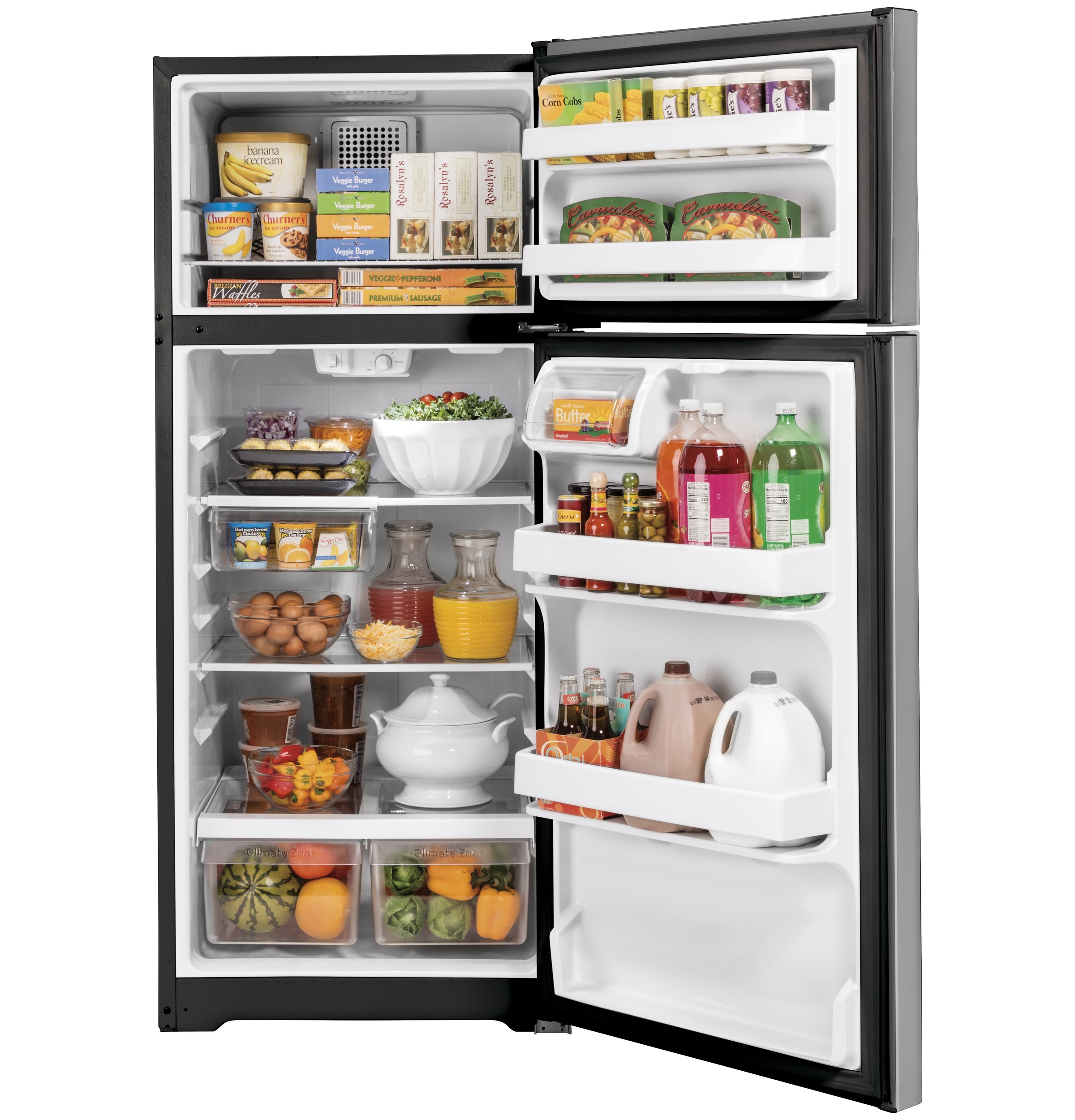 28" Top Freezer 16.6 cu. ft. Refrigerator With Sliding Deli Drawer - View 4 | Fridge.com