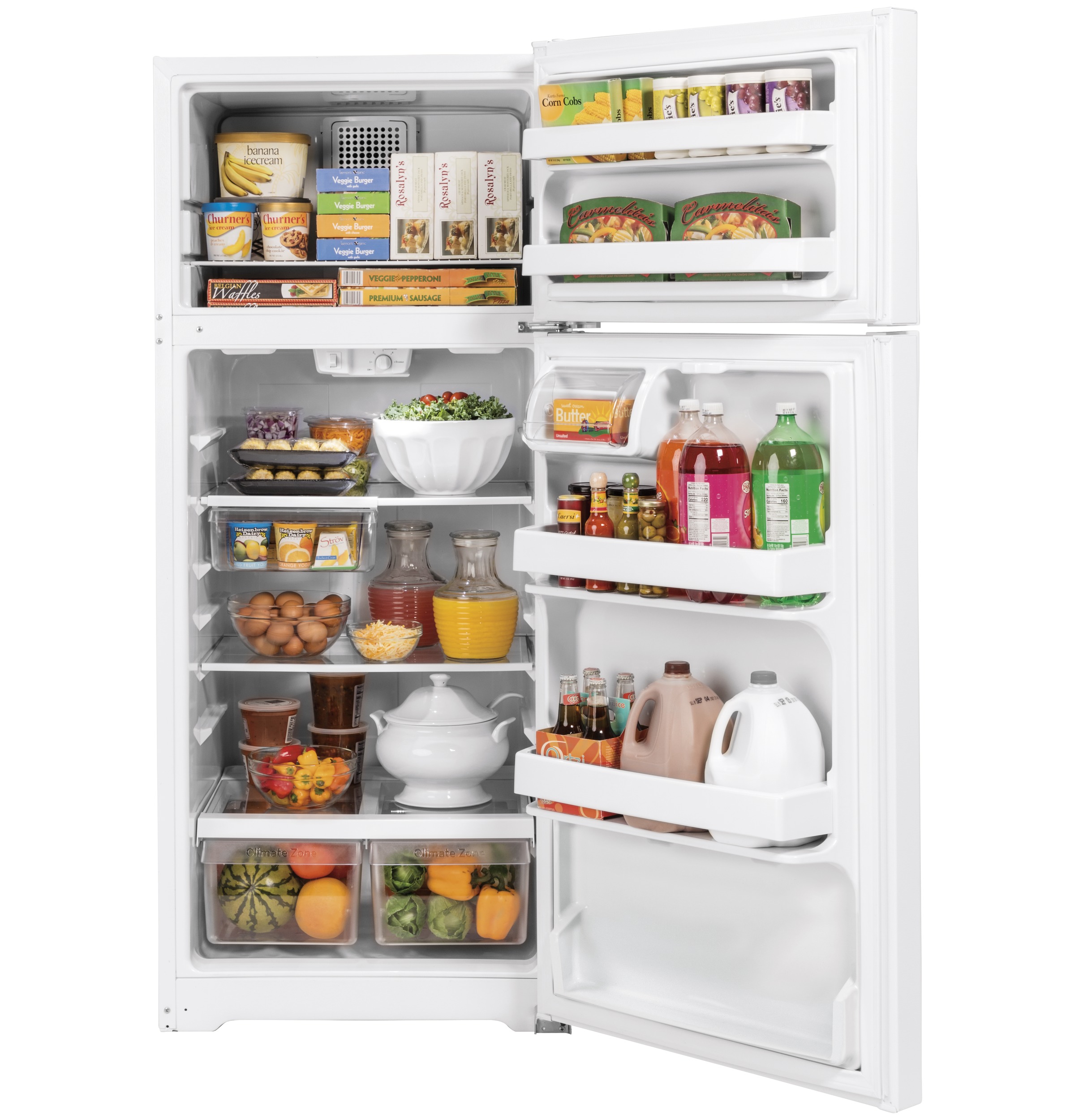 28" Top Freezer 16.6 cu. ft. Refrigerator With Sliding Deli Drawer - View 4 | Fridge.com