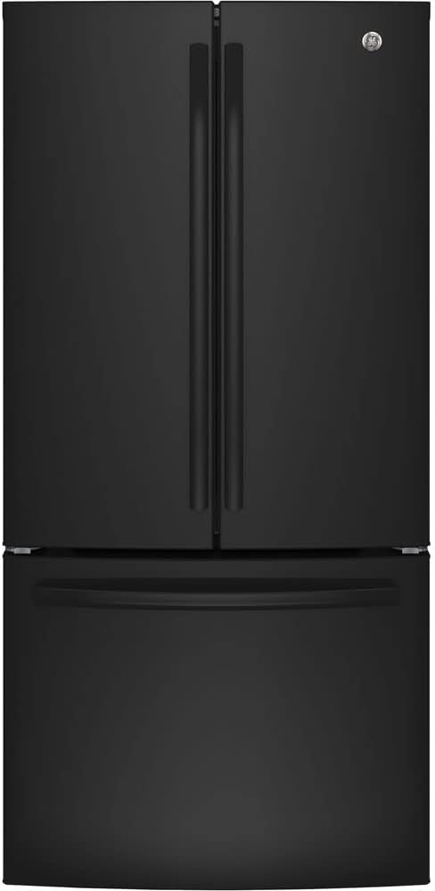 GE GWE19JGLBB French Door Refrigerator, Black | Fridge.com