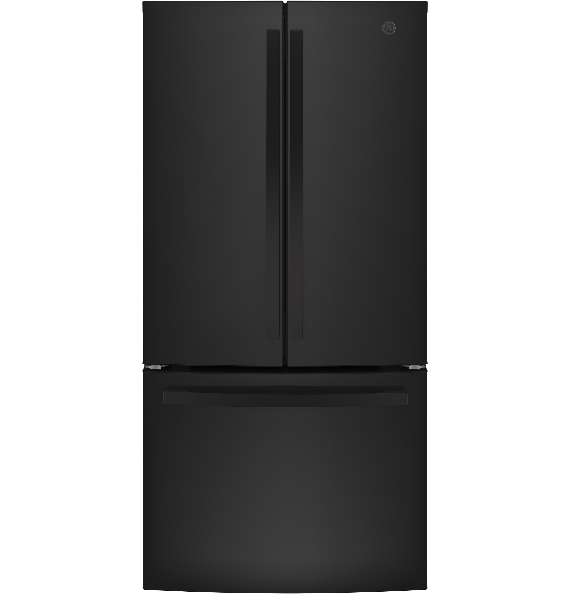 GE® ENERGY STAR® 18.6 Cu. Ft. Counter-Depth Refrigerator in Black size 69.875 H x 32.75 W x 31 D | GWE19JGLBB | Fridge.com