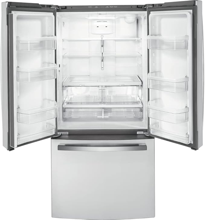 GE GWE19JYLFS 18.6 cu. ft. Counter Depth French Door Refrigerator In Fingerprint Resistant Stainless Steel - View 4 | Fridge.com