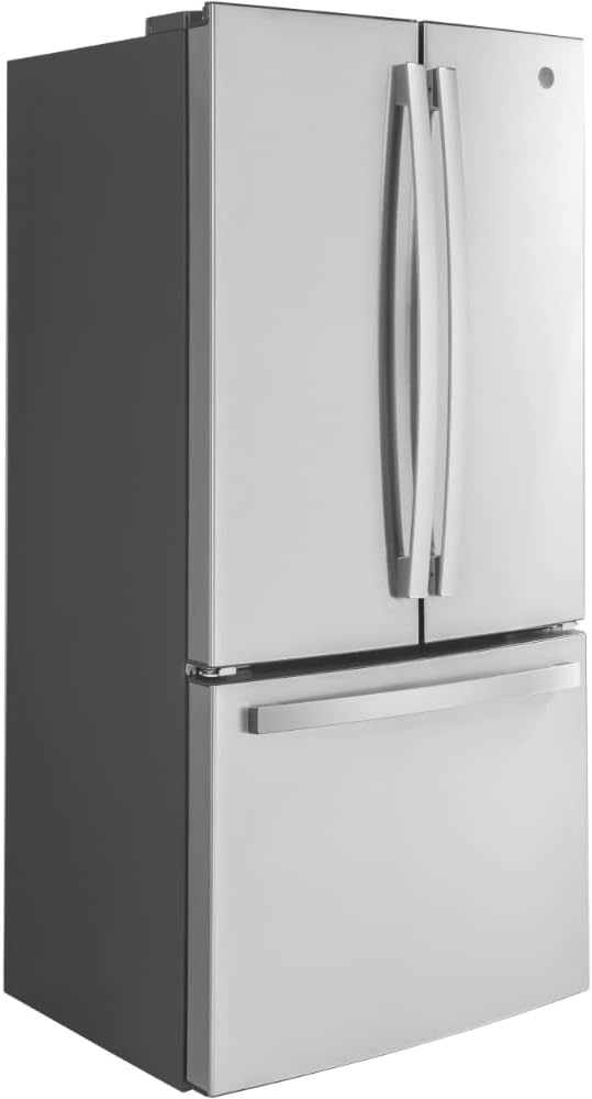 GE GWE19JYLFS 18.6 cu. ft. Counter Depth French Door Refrigerator In Fingerprint Resistant Stainless Steel - View 5 | Fridge.com