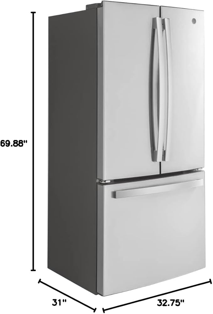 GE GWE19JYLFS 18.6 cu. ft. Counter Depth French Door Refrigerator In Fingerprint Resistant Stainless Steel - View 6 | Fridge.com