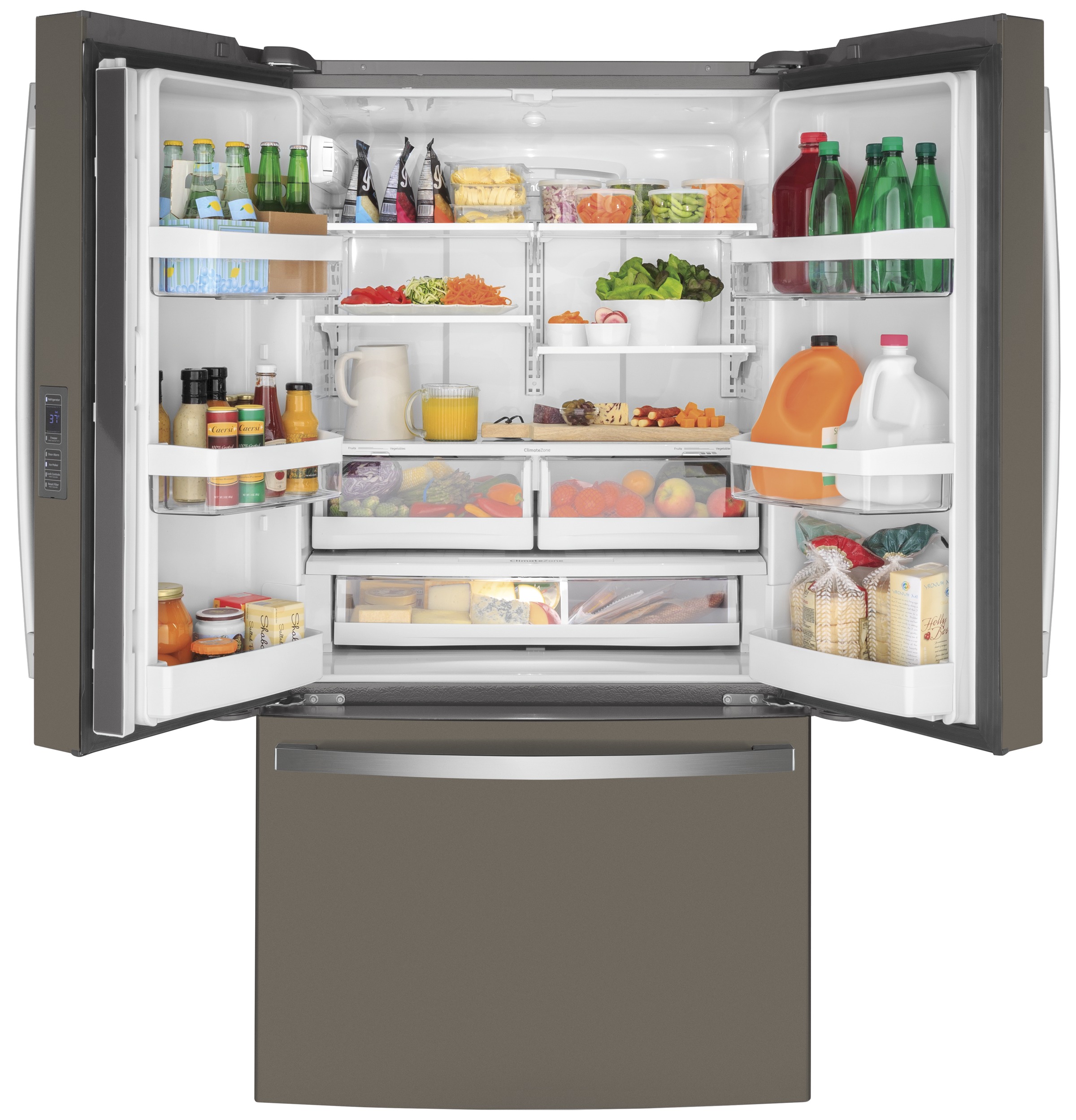 GE 36" Counter Depth French Door 23.1 cu. ft. Smart Energy Star Refrigerator With Fingerprint Resistant Finish - View 4 | Fridge.com