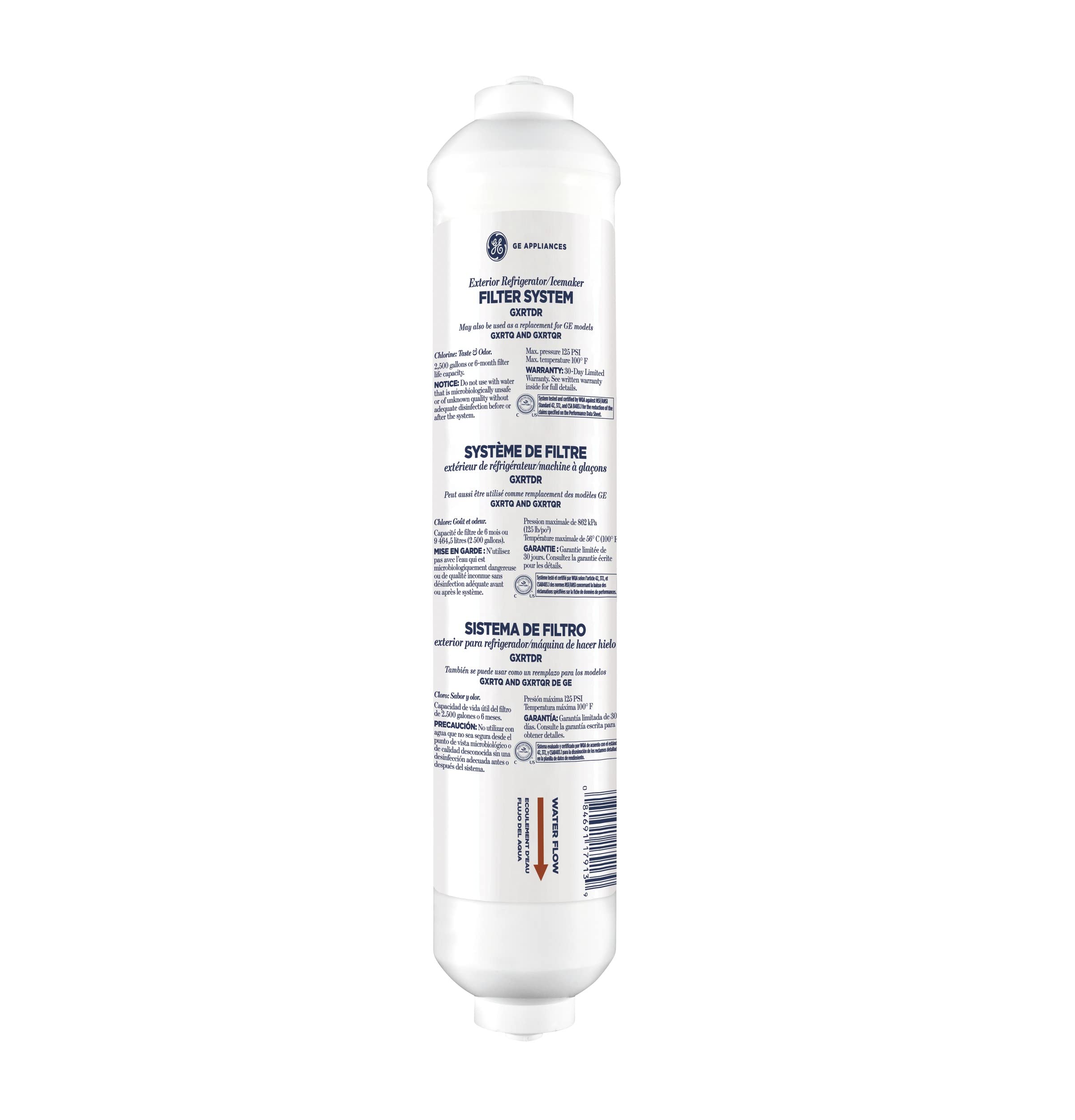 GE GXRTDR Exterior Refrigerator/Icemaker Filtration System, White | Fridge.com