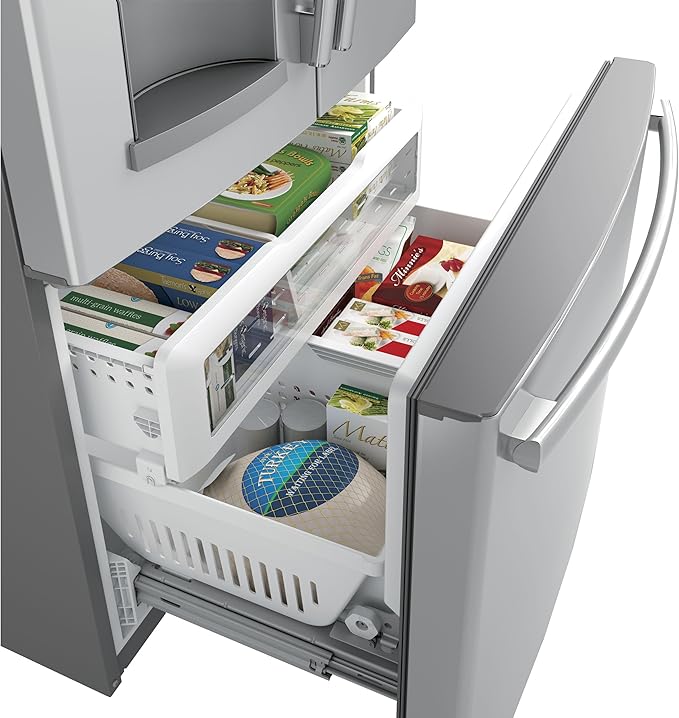 GE GYE18JYLFS 17.5 cu. ft. Counter-Depth French Door Refrigerator - View 4 | Fridge.com