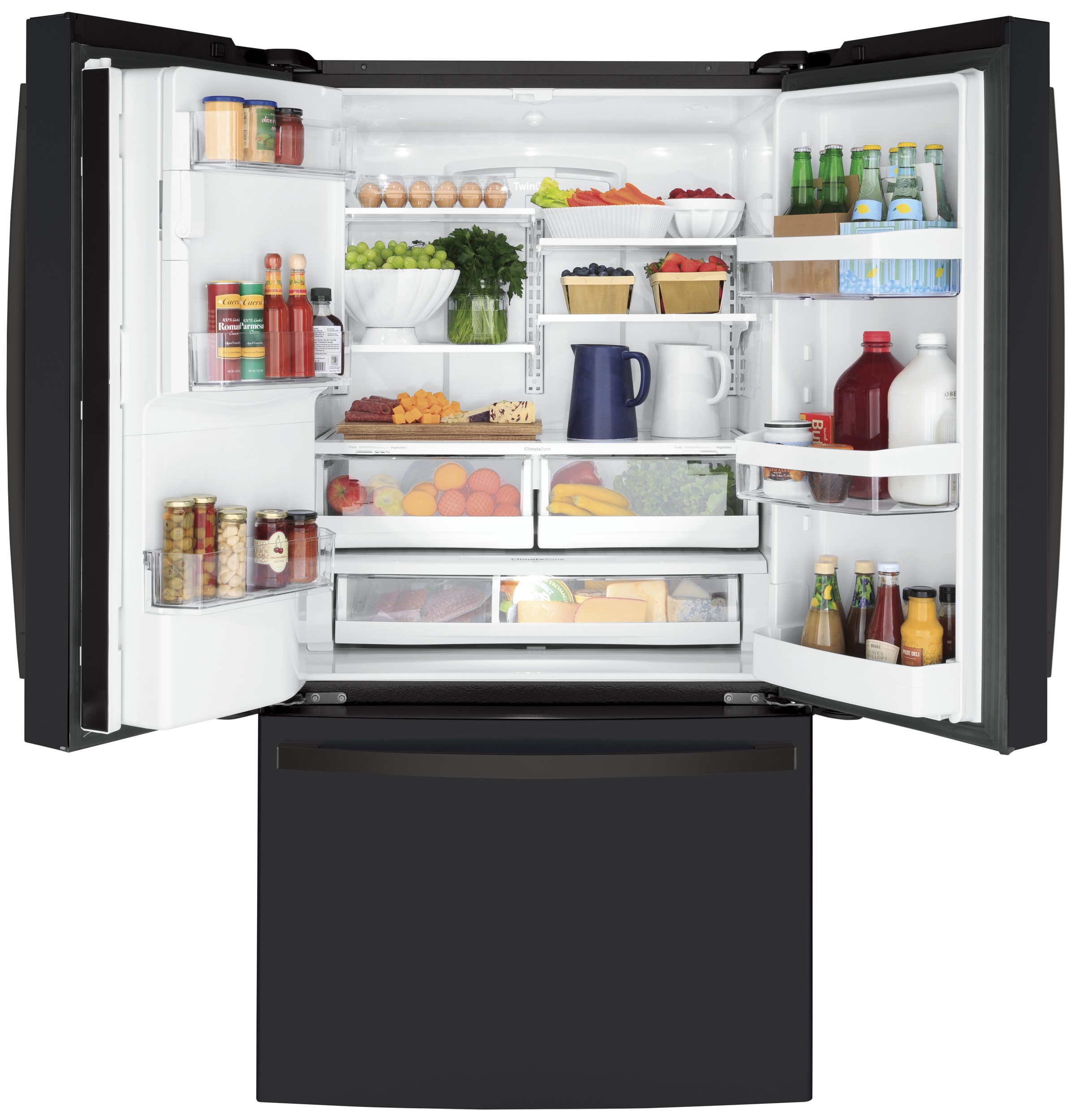 GE 36 Inch 36" Counter Depth French Door Refrigerator GYE22GENDS - View 4 | Fridge.com