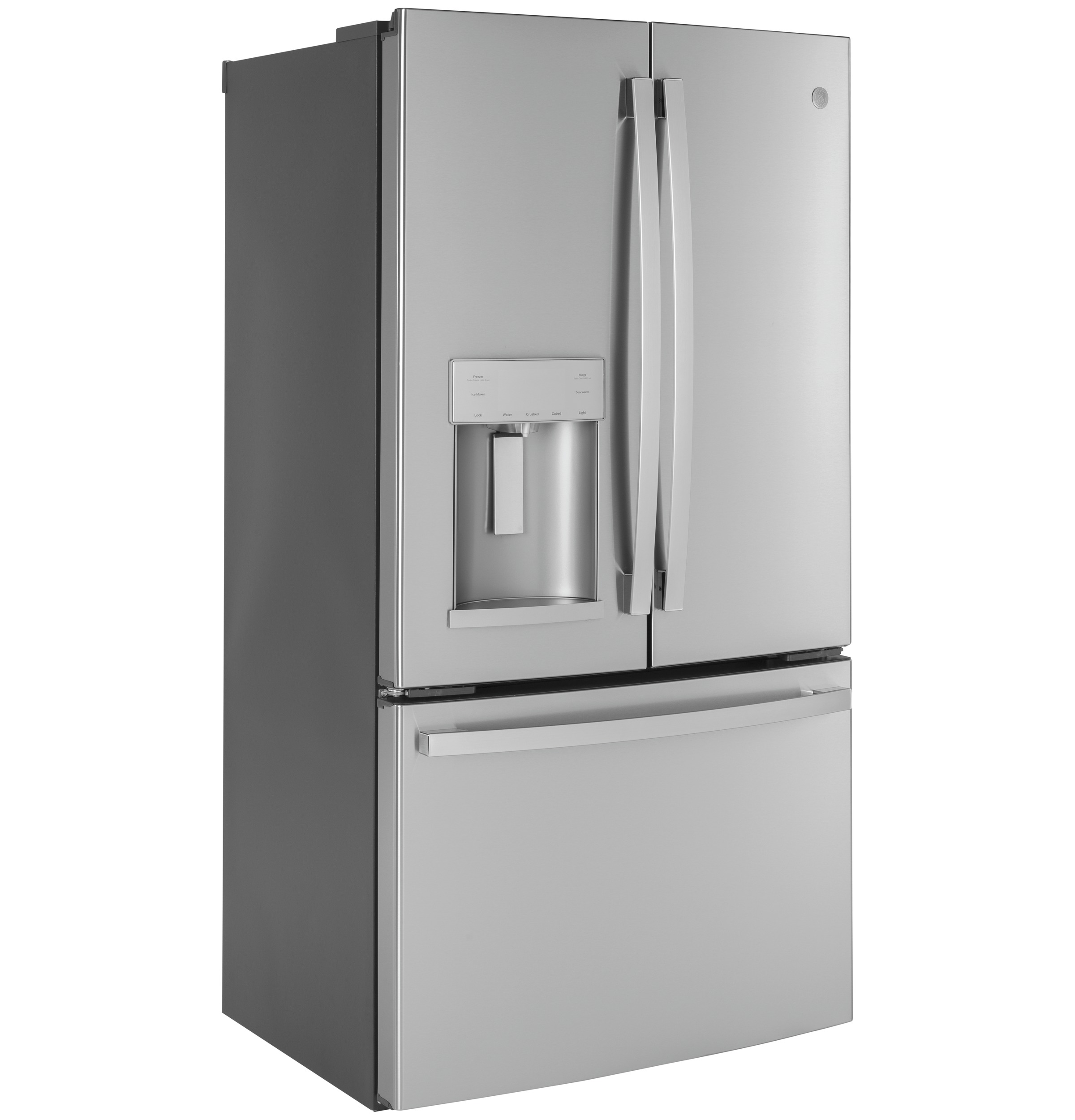 GE - 36 in. Wide 22.1 cu. ft. French Door Counter-Depth Refrigerator With Space Saving Ice Maker - Stainless Steel - View 6 | Fridge.com