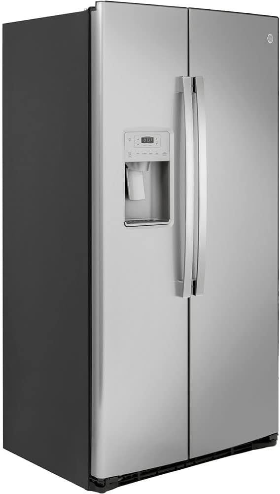 GE® 21.8 cu. ft. Counter-Depth Fingerprint Resistant Side-By-Side Refrigerator - View 2 | Fridge.com