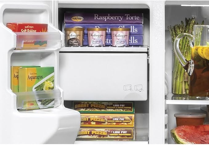 GE® 21.8 cu. ft. Counter-Depth Fingerprint Resistant Side-By-Side Refrigerator - View 5 | Fridge.com