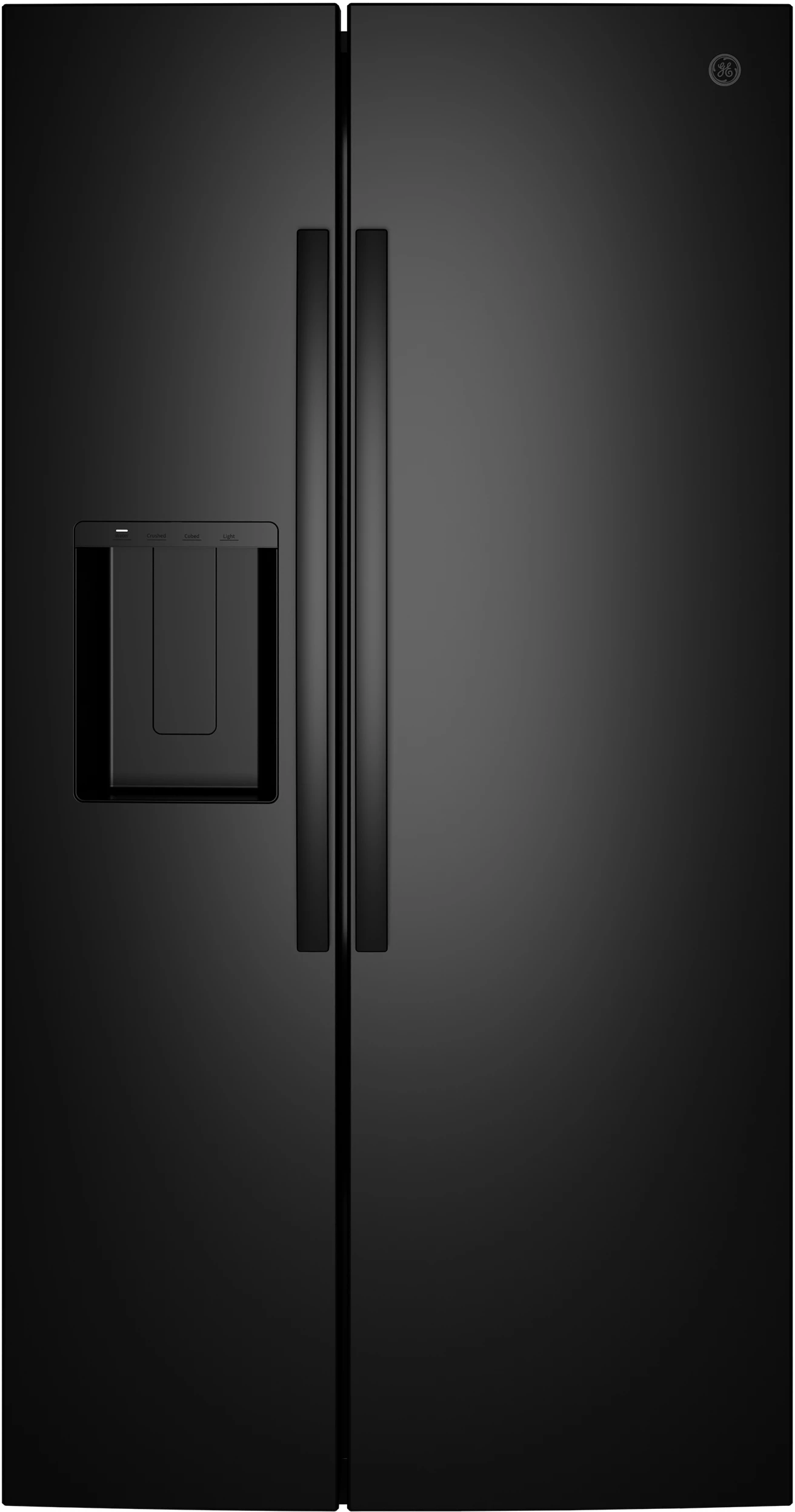GE - 36 in. Wide 23.6 Cu. Ft. Freestanding Counter-Depth Side-By-Side Refrigerator ith Extra Tall Water and Ice Dispenser - Black — FIN-0019371 | Fridge.com