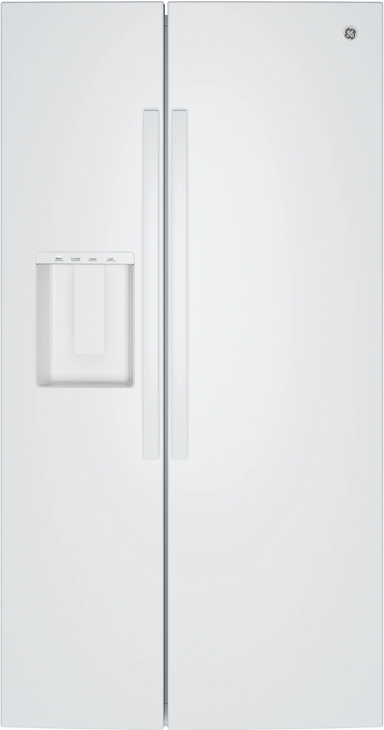 GE - 36 in. Wide 23.6 Cu. Ft. Freestanding Counter-Depth Side-By-Side Refrigerator ith Extra Tall Water and Ice Dispenser - White — FIN-0018034 | Fridge.com