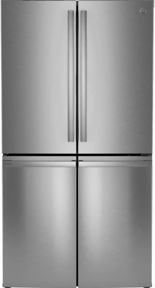 GE PAD28BYTFS 36 Inch Freestanding 4-Door French Door Smart Refrigerator with 28 cu. ft. | Fridge.com